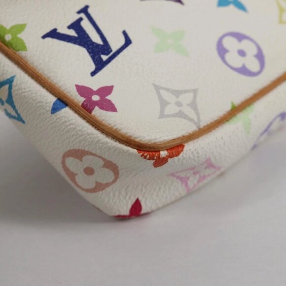 LOUIS VUITTON Monogram Multicolor Pochette Pouch White M92649 LV Auth 139900V - Picture 4 of 16